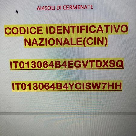 "Ai 4 Soli" Cermenate Bagian luar foto
